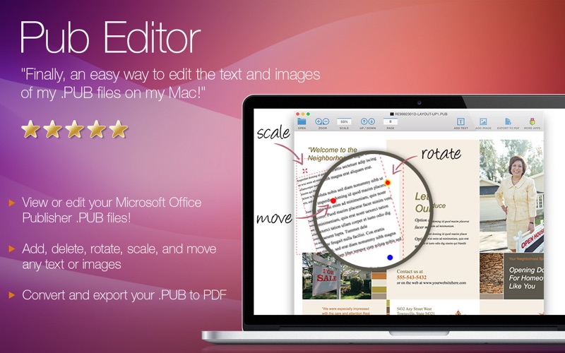 Change the text, images, and layout.